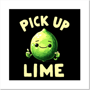 Cool Pick up Line Lime (Back Print) Posters and Art